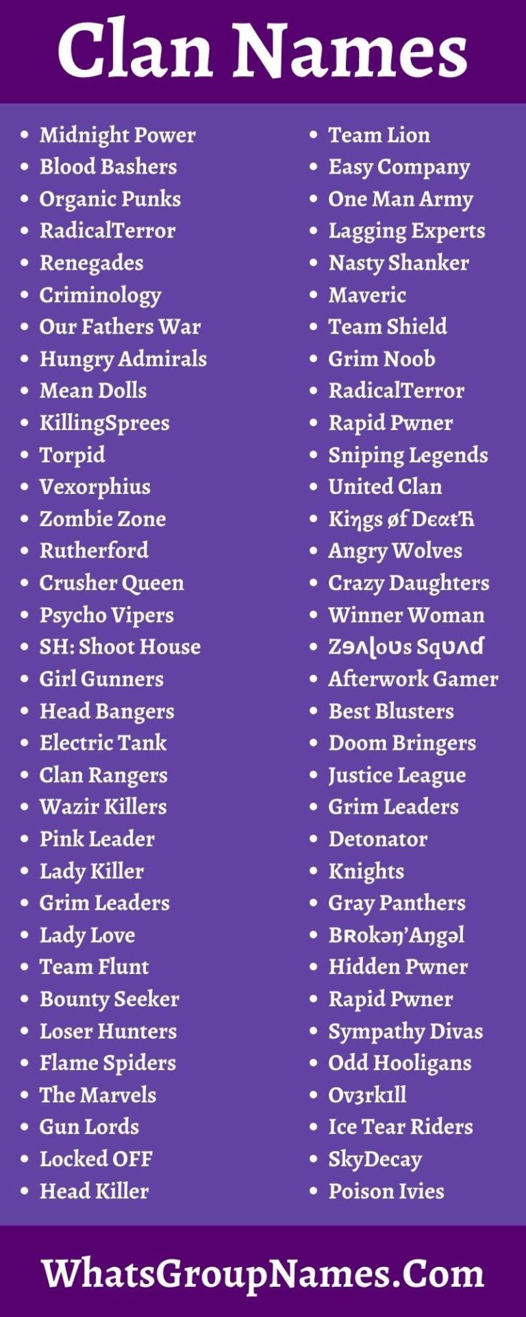 Best Clan Names For Funny, Cool, Badass, Creative, Sweaty & Epic [2021]