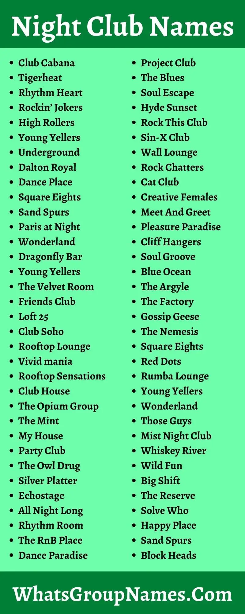 Night Club Names