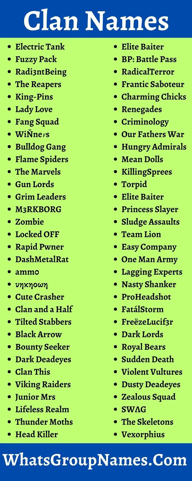 Clan Names