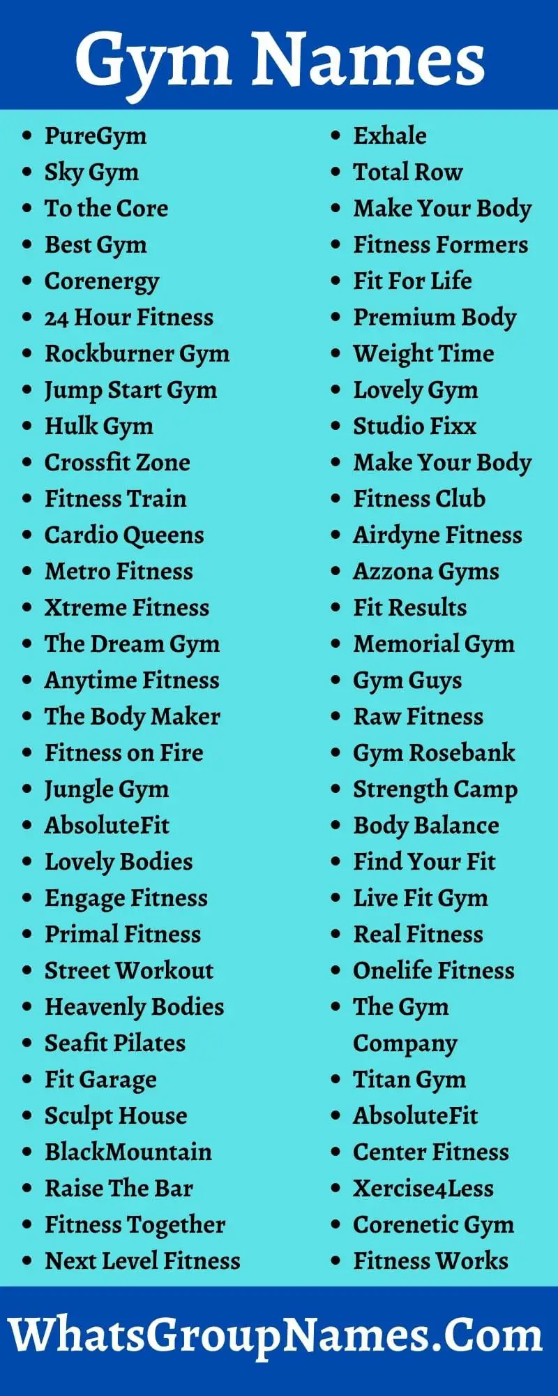 Gym Names