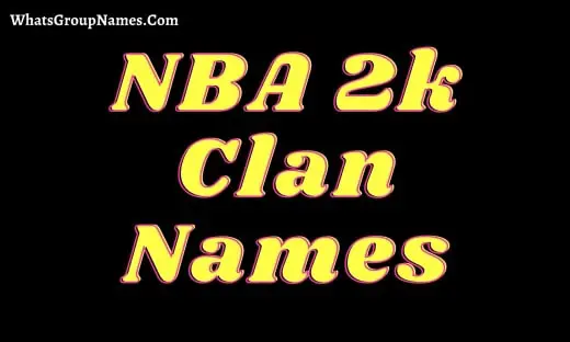 NBA 2k Clan Names