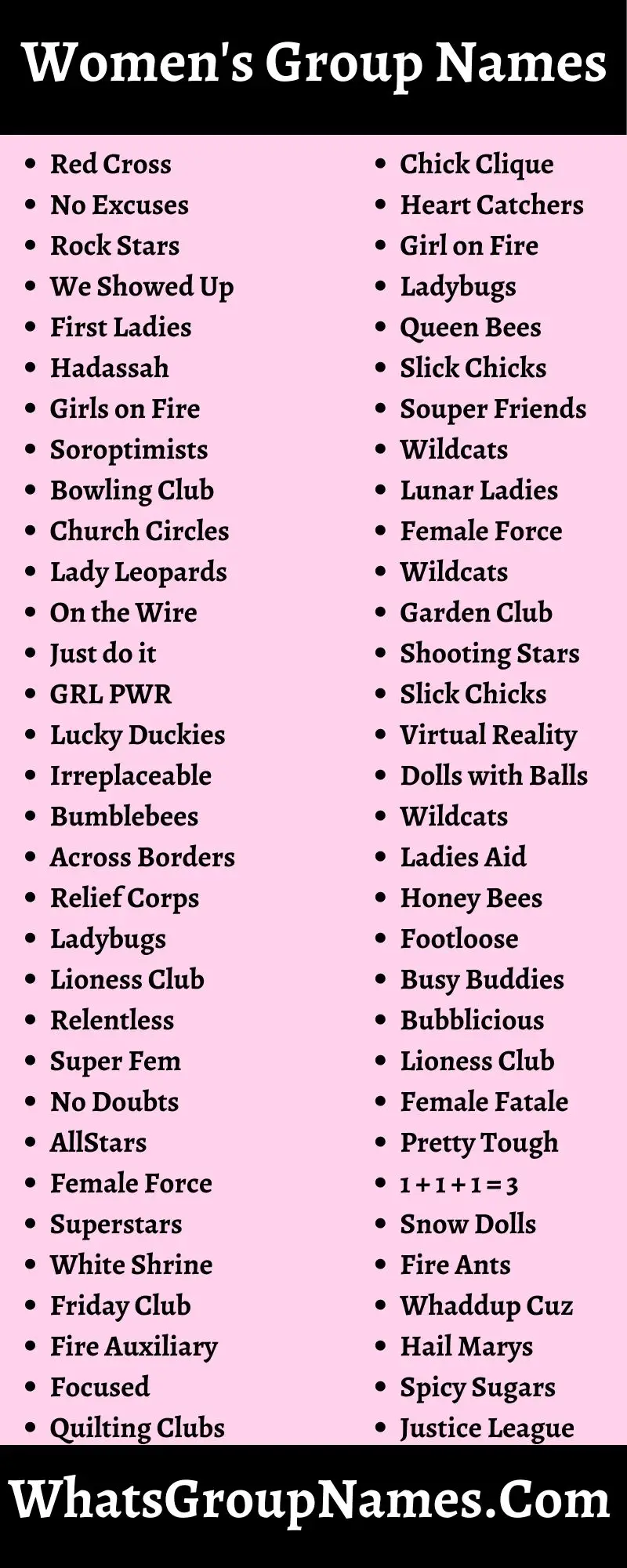 Women's Group Names