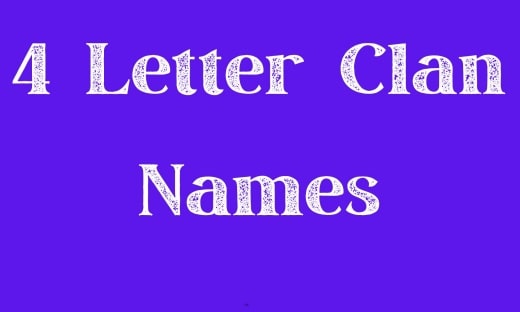 4 Letter Clan Names