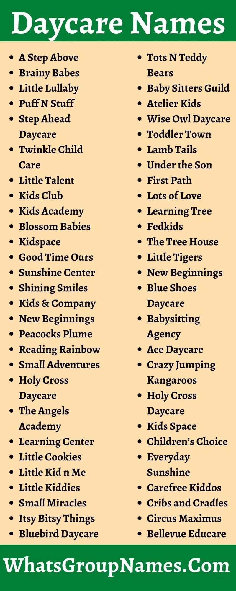 Daycare Names