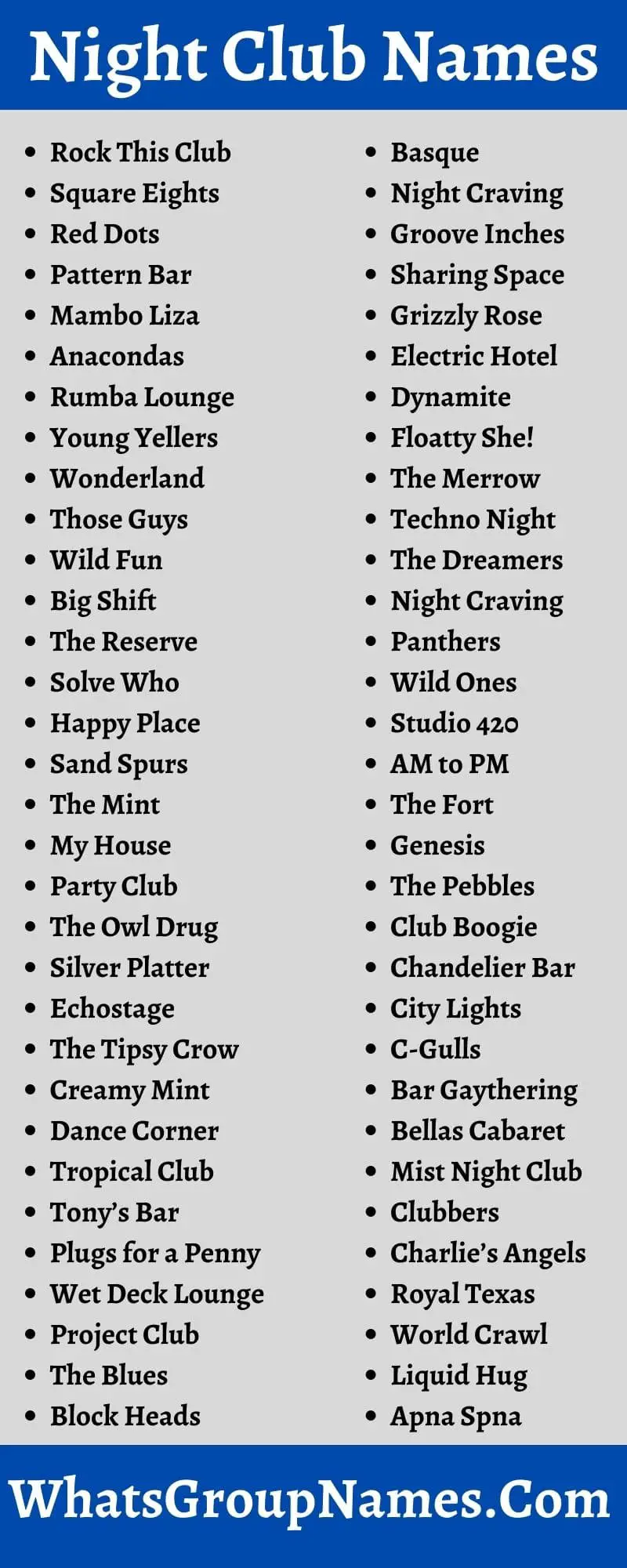 Night Club Names