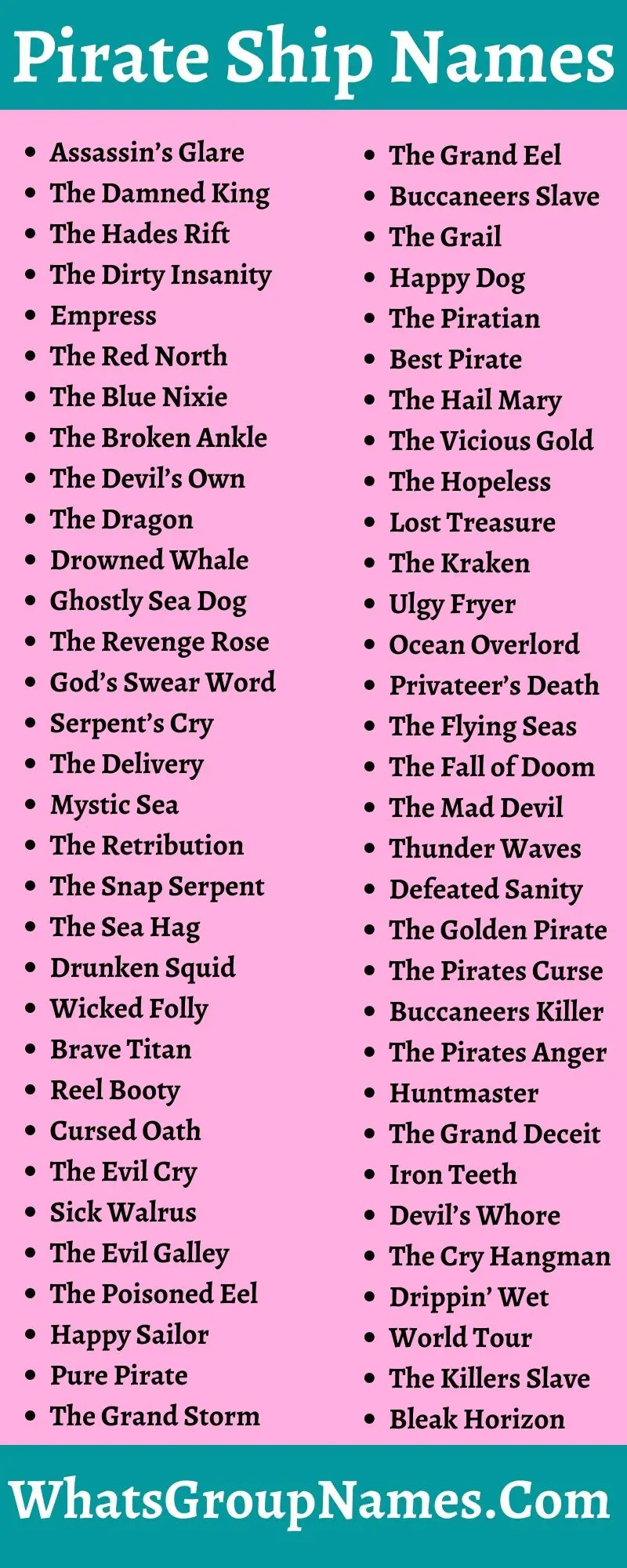 590+ Pirate Ship Names [Cool, Unique, Catchy & Good]