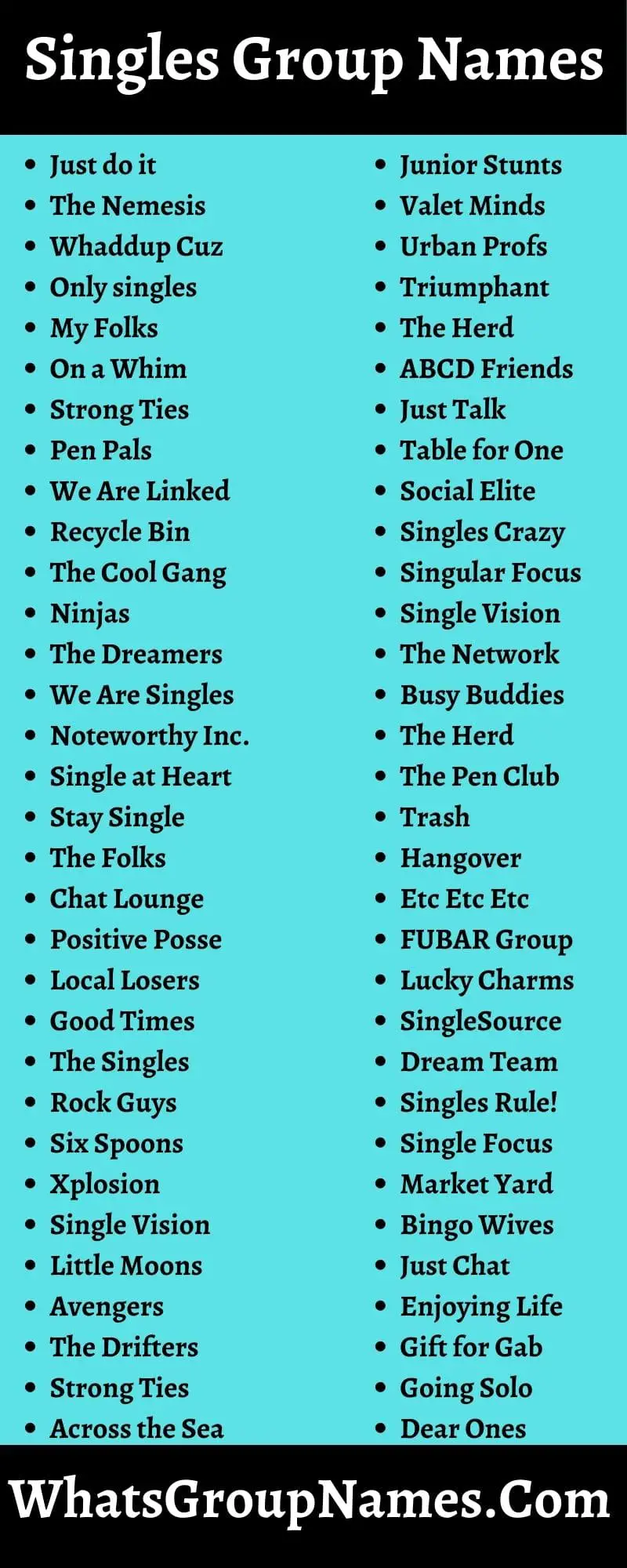 Singles Group Names