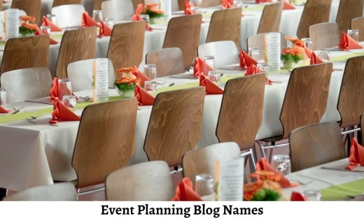 Event Planning Blog Names