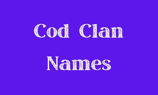 Cod Clan Names