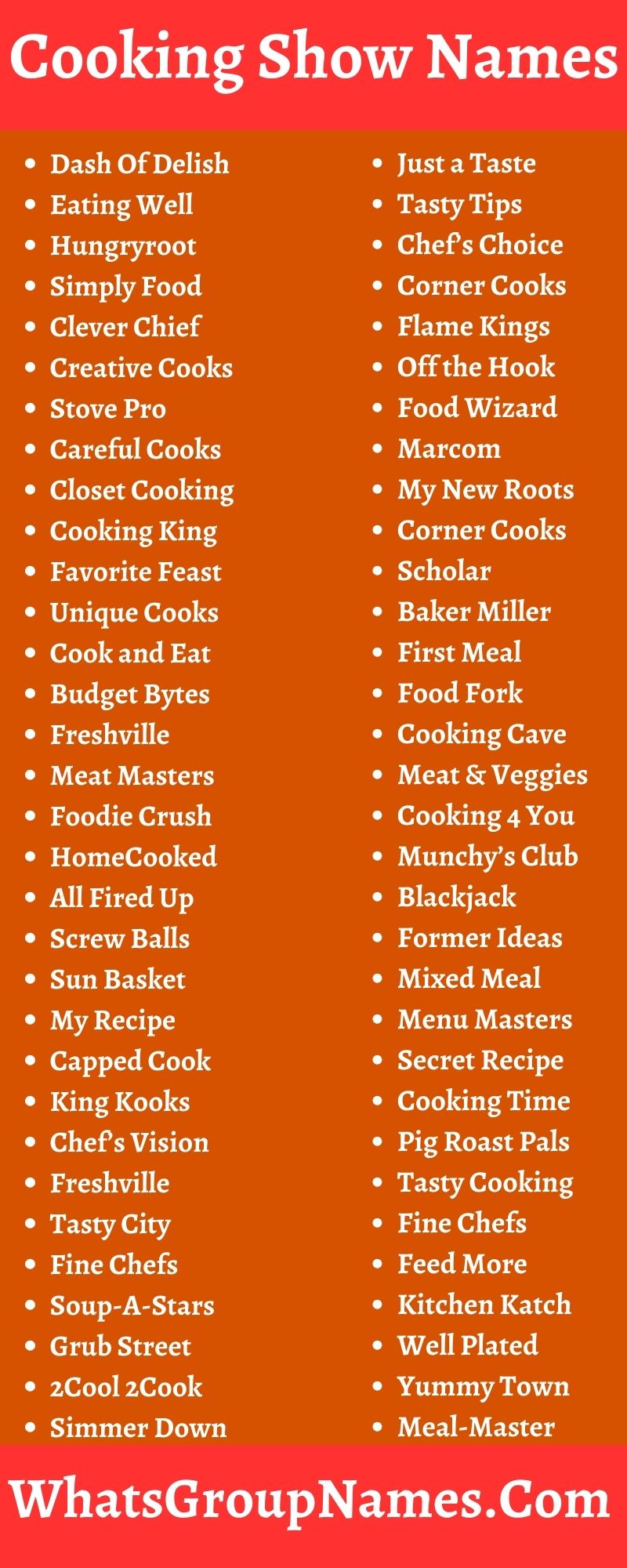 Cooking Show Names