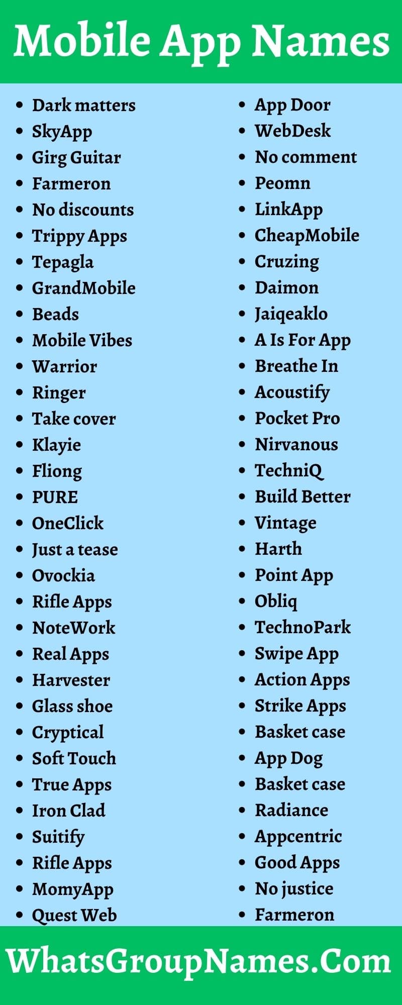 Mobile App Names