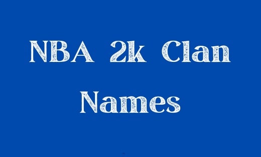 NBA 2k Clan Names