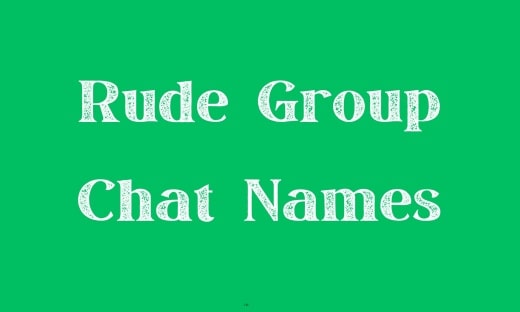 Rude Group Chat Names