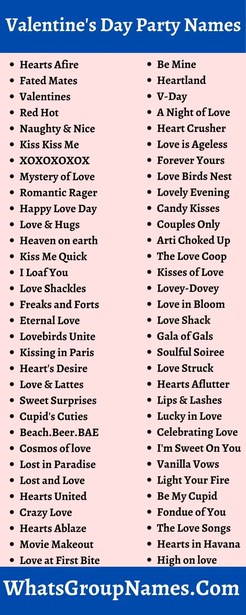 Valentine's Day Party Names