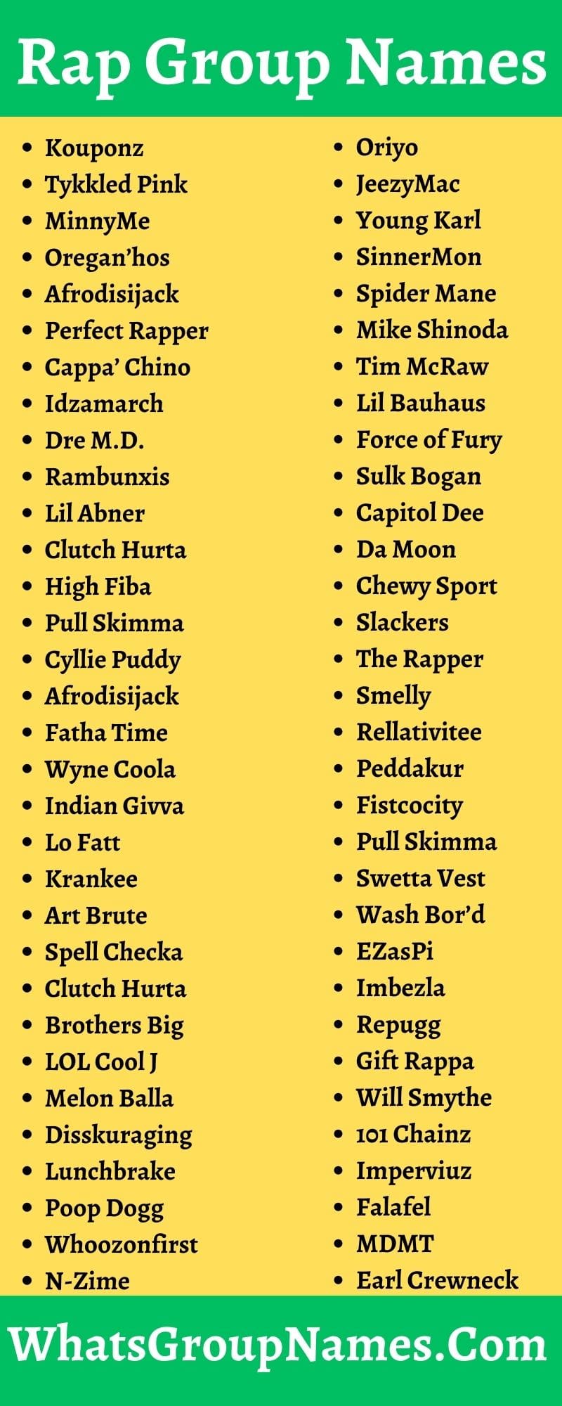 Rap Group Names